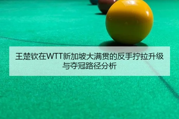 王楚钦在WTT新加坡大满贯的反手拧拉升级与夺冠路径分析